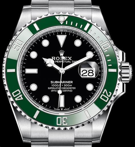 rolex with green bezel.